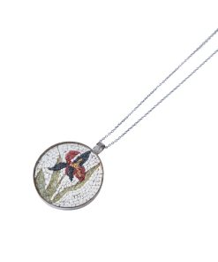 Handcrafted 925 sterling silver nano mosaic pendant