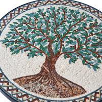The Byzantine "Tree of Life" Mosaic Accent Table - Image 2